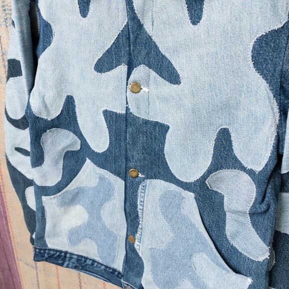 Custom upcycled patchwork denim jacket - Picture 4 of 6